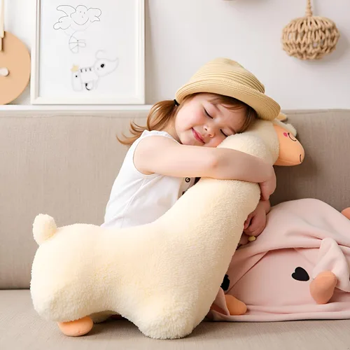 Miniatura 2 de Ryttir Peluche de llama grande de 29.5 pulgadas, 15% Chubbier, almohada corporal de alpaca suave con peso para niños y adultos, regalo perfecto