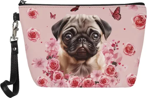 Miniatura 19 de HUGS IDEA Bolso animal del maquillaje de la impresión de la moda de las mujeres de la PU de, Negro (Dachshund), Chico