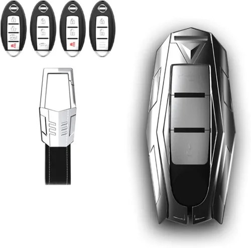 Funda para llavero de automóvil Nissan, compatible con Nissan Rogue Maxima Altima Seda Pathfinder Infiniti Q50 QX56 M35 Q70 Smart Keyless Entre Key