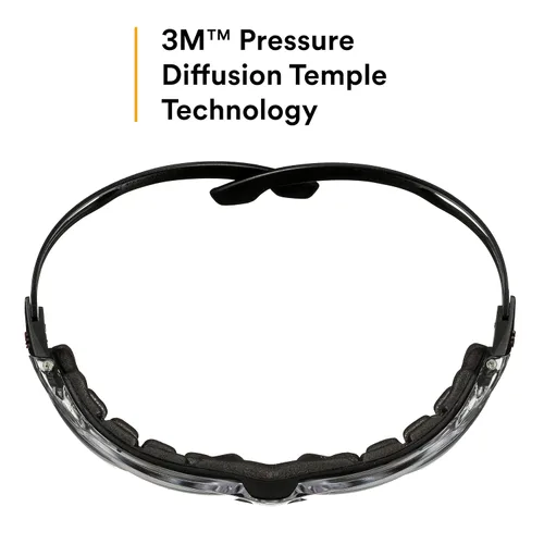 Miniatura 4 de 3M Gafas de seguridad, SecureFit Serie 500, paquete de 20, ANSI Z87, patillas de trinquete ajustables, gafas protectoras deportivas, lentes