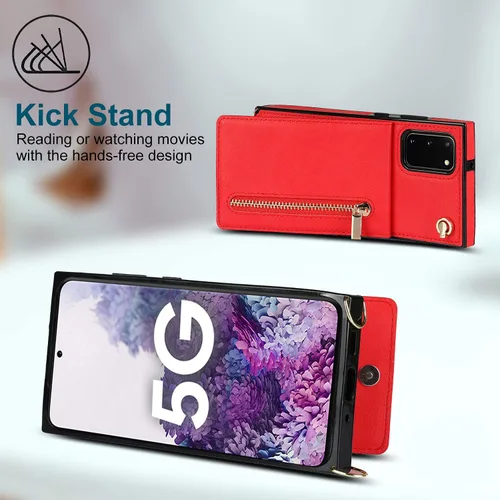 Miniatura 4 de Funda compatible con Samsung Galaxy S20 de 6.2 pulgadas, bolso de bolsillo, correa de hombro, elegante funda protectora para Samsung Galaxy S20