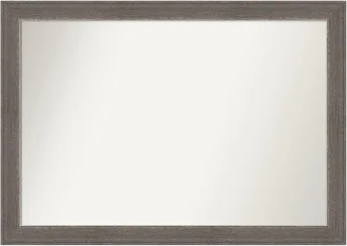 Miniatura 26 de Amanti Art Espejo de pared personalizado no biselado (24.5 x 24.5 pulgadas), marco gris marrón alta, varios tamaños personalizados, espejo de baño
