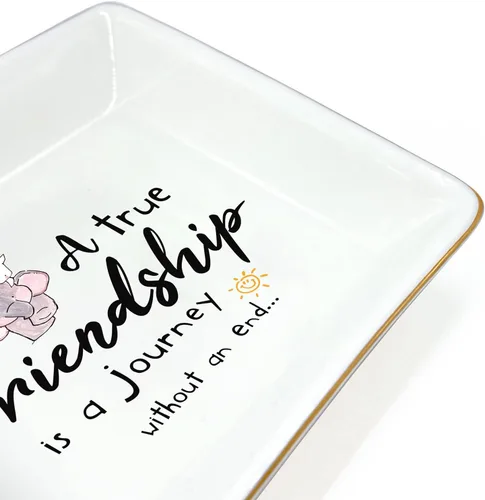 Miniatura 4 de Regalos para mujeres, regalo único de cumpleaños, Navidad, amistad, amiga, Día de la Madre, Año Nuevo, anillo de joyería, plato de cerámica