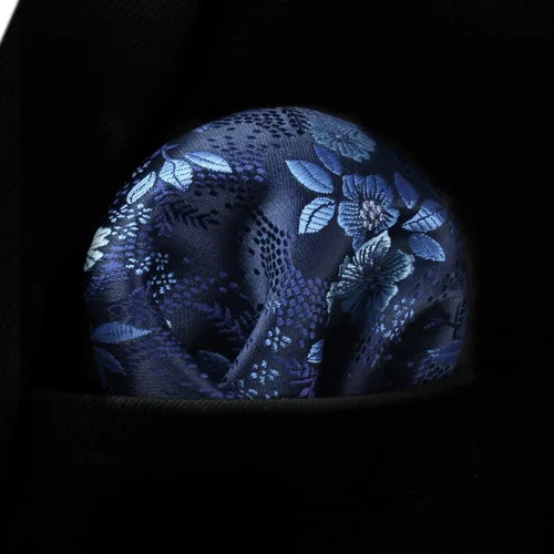Miniatura 5 de Corbatas florales tejidas clásicas para hombre, corbata cuadrada de bolsillo, corbatas formales para hombres, boda con pañuelo