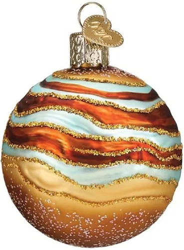 Miniatura 2 de Old World Christmas - Adorno de árbol de Navidad de Júpiter de vidrio soplado, decoración de vacaciones hecha a mano, colección del espacio exterior