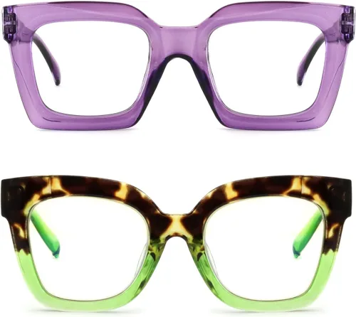 Miniatura 14 de Gafas de lectura de ojo de gato de gran tamaño para mujer, lentes de bloqueo de luz azul para computadora, estilo retro negro