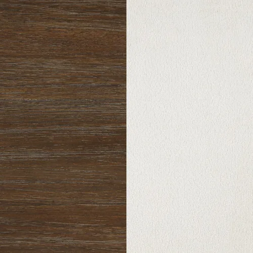 Miniatura 9 de Nathan James - Gracie - Moderno taburete alto con respaldo, silla alta tapizada con lino texturizado natural y patas de madera cepillada - Marrón