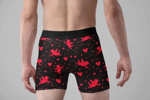 Miniatura 4 de Calzoncillos tipo bóxer para hombre con lápiz labial Kisses All Over