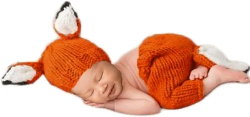 Miniatura 8 de Accesorios para sesión de fotos de bebé recién nacido, sombrero de punto de ganchillo, disfraz, sombrero de rayas, pantalones, mono, accesorios