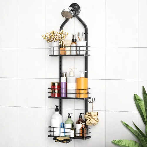 Miniatura 13 de Organizador de ducha colgante para cabezales de ducha de mano, ajustable, organizador de ducha colgante de manguera de acero inoxidable, organizador