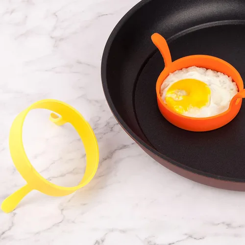 Miniatura 2 de Paquete de 4 anillos de silicona para huevos, anillos de huevo antiadherentes, moldes para cocinar, anillos perfectos para huevos fritos