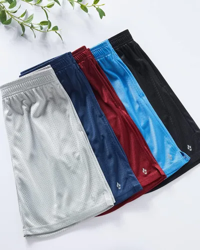 Miniatura 2 de Liberty Pro Paquete de 5 pantalones cortos deportivos para hombre, pantalones cortos de baloncesto de malla de 9 pulgadas para hombre, pantalones