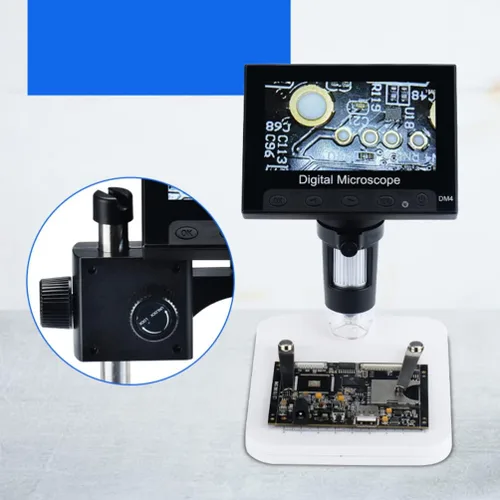 Miniatura 8 de Hemobllo Microscopio digital con soporte ajustable brillo aumento LED soporta idiomas para reparación y aprendizaje de placas de identificación