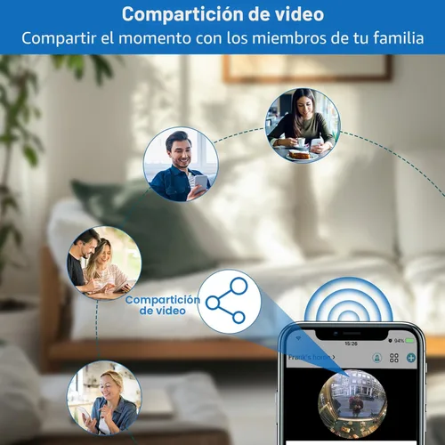 Miniatura 8 de Timbre de puerta inalámbrico, video de la cabeza a los pies, no requiere suscripción, vista en vivo HD 2K, conversación bidireccional, timbre