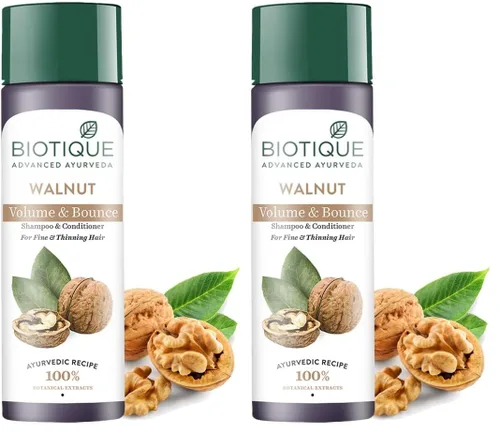 Miniatura 9 de Biotique Champú voluminizador de corteza de nuez para cabello fino y adelgazante 6.4 fl oz/ 6.42 Oz. I makes hair healthy, sedoso, brillante and