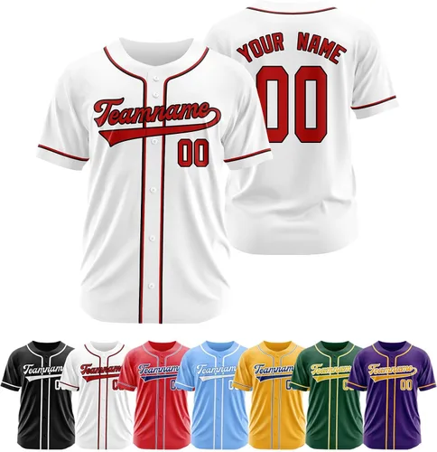 Miniatura 14 de Camiseta de béisbol personalizada, camisetas de béisbol con número de nombre personalizado, camisas de béisbol uniformes personalizadas