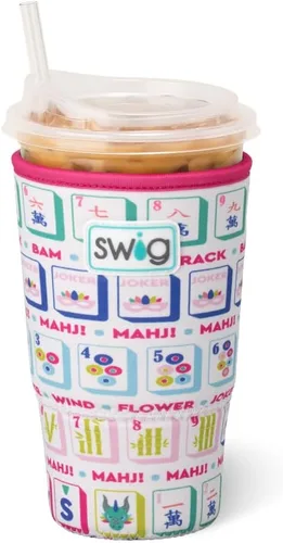 Miniatura 72 de Funda Swig Life para taza de café helado pequeña, funda estándar de 22oz para taza de café helado con asa, funda aislante de neopreno para mantener