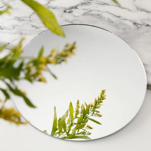 Miniatura 3 de Espejo redondo de vidrio de 8 pulgadas, espejo circular montado en la pared para baño, sala de estar, decoración del hogar, pequeños platos redondos