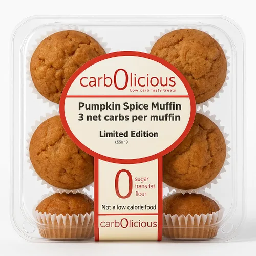 Miniatura 19 de Muffins de capuchino bajos en carbohidratos (paquete de 6) por Carb-o-licious, deliciosos muffins keto con solo 2 carbohidratos netos cada uno