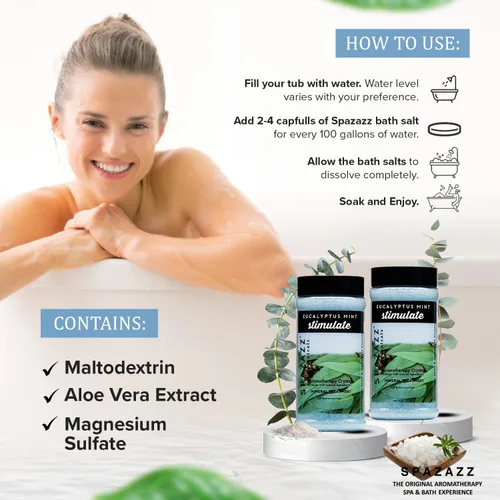 Miniatura 7 de Spazazz Cristales de eucalipto y menta para spa y baño