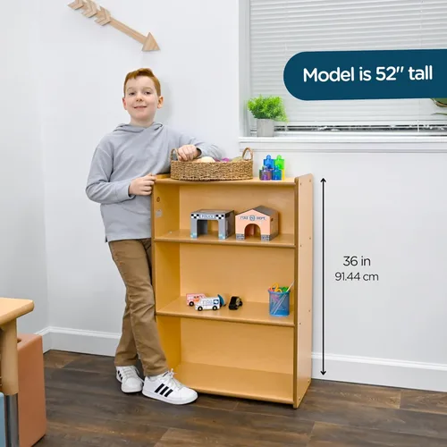 Miniatura 5 de Children's Factory Value Line Estantería estrecha de 3 estantes para niños pequeños y estantes organizadores de juguetes para guardería, sala