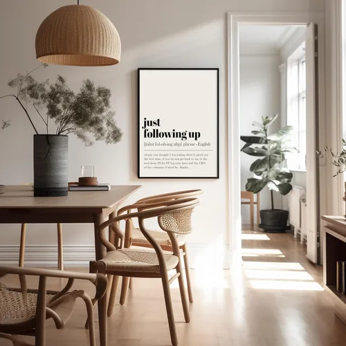 Miniatura 5 de Póster de Arte de Diccionario de Poster Master - Definición de "Just Following Up" Impreso - Arte Tipográfico - Regalo para Hombres, Mujeres