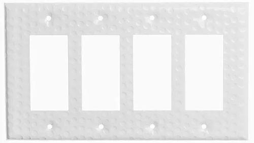 Miniatura 15 de Monarch Abode placa de pared basculante de una banda, placa de pared de cobre puro martillado a mano para un solo interruptor, cubierta decorativa