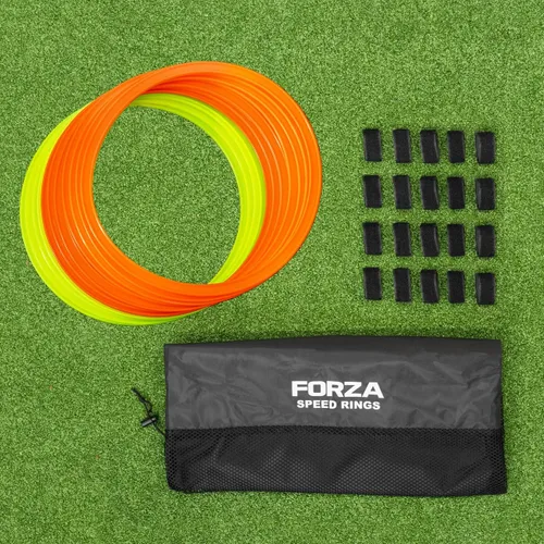 FORZA Anillos de agilidad | Mejora tu velocidad y equilibrio con aros multideporte, disponibles en 10 colores Naranja /Amarillo
