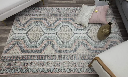 Miniatura 3 de Rugs America Hailey HY10A Heath - Alfombra vintage de transición de 8 x 10 pies