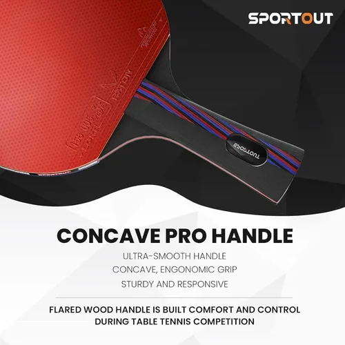 Miniatura 2 de Sportout Juegos de palas de ping pong, remo de tenis de mesa portátil con estuche de almacenamiento, raqueta de tenis de mesa premium
