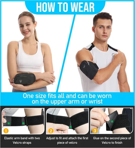 Miniatura 6 de HiRui Soporte universal cómodo para teléfono, pulsera ajustable para ejercicio, compatible con iPhone 17/16/15/14/Plus/Pro Samsung Galaxy todos
