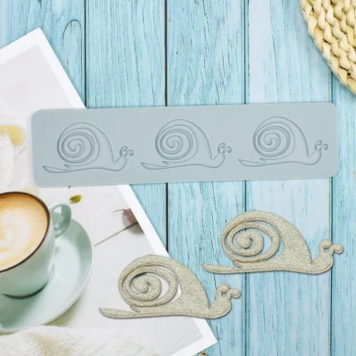 Miniatura 5 de Molde de silicona de hojas huecas de animales, caramelo de chocolate 3D hueco de abeja/pájaro/caracol/vaca, decoración de pastel de azúcar, parte