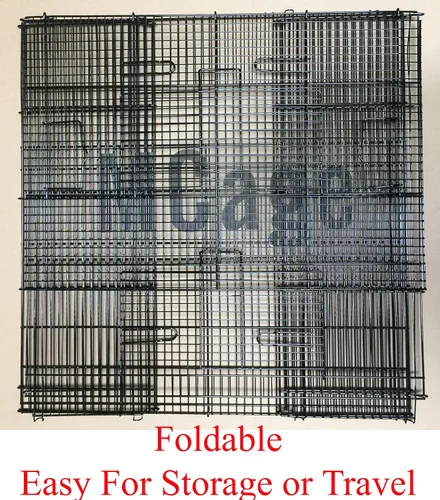 Miniatura 7 de Jaula de 3 niveles plegable para hurones, chinchillas, deslizadores de azúcar y ratas, portador de animales a prueba de mordidas, jaula de viaje