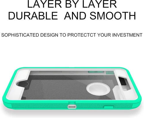 Miniatura 7 de Mgx Funda resistente para iPhone 8 Plus [protector de pantalla integrado] y funda de defensa de triple capa a prueba de golpes a prueba de caídas