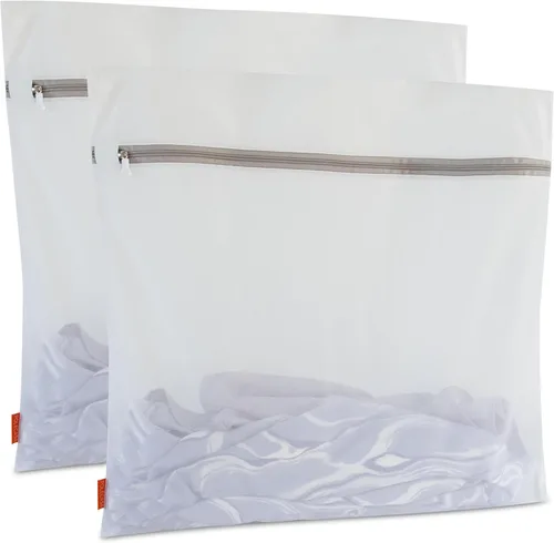 Miniatura 9 de Polecasa Bolsas de malla para lavandería, paquete de 3 (grande, mediano, pequeño), bolsas duraderas con cremallera para ropa delicada, lencería