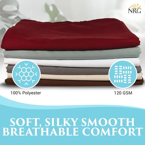 Miniatura 4 de NRG Sábana bajera ajustable de microfibra de alta calidad, sábana individual – 100% poliéster de doble cepillado suave como la seda – 4.23 oz/m²