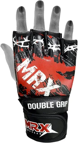 Miniatura 2 de MRX MMA Guantes de agarre Cage Fighting Sparring Guantes de cuero Entrenamiento Serie de sangre