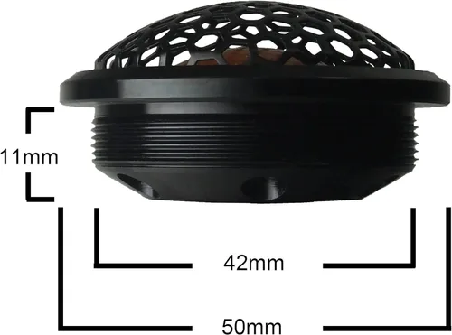 Miniatura 4 de BZRK Audio RS-T150 - Tweeters de cúpula de 1 pulgada para coche, 150 vatios cada uno, aluminio/neodimio, montaje empotrado solo negro/cobre