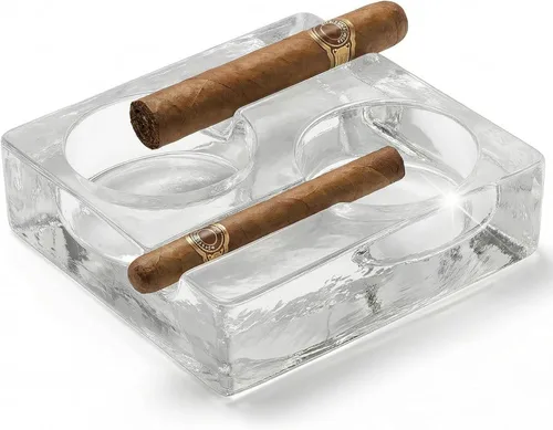 Miniatura 10 de The Buybox Cenicero grande para cigarrillos al aire libre, vidrio pesado grande para patio/exteriores/ceniceros de cenizas de cigarros grande