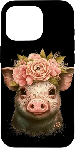 Miniatura 20 de Pig with Leopard Headband Flower Cute Pig Lover Case for iPhone 17