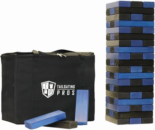 Miniatura 8 de Tailgating Pros Maderas Gigantes Premium que se Derrumban con Estuche de Transporte – ¡Elige los Colores de tu Equipo! Juego Gigante para Patio al