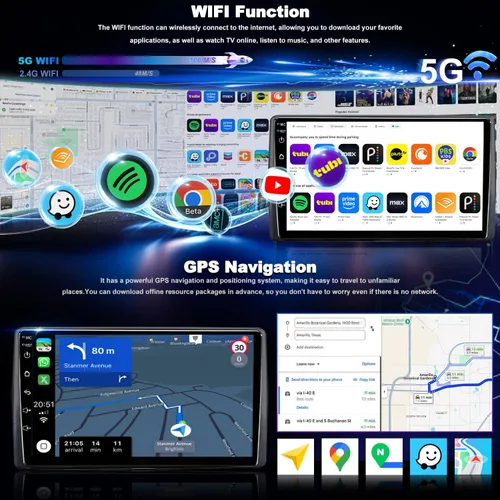 Miniatura 4 de 64G Android 13 - Radio de coche para Ford F150 F-150 1999-2003, Expedition 1999-2002 estéreo de coche, pantalla táctil de 9 pulgadas, Apple CarPlay