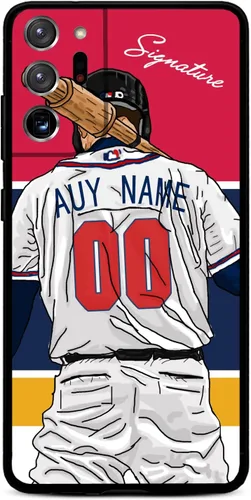 Miniatura 15 de Funda de béisbol personalizada con nombre y número para Samsung Galaxy Note 20/20 Ultra 10 Pro Note 9 8, silicona líquida con protección de cámara