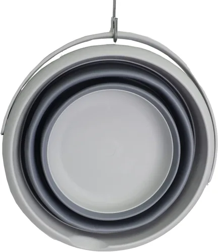 Miniatura 4 de SAMMART Cubo de plástico plegable de 8,5 L (2,2 galones) - Tina redonda plegable - Cubo de agua portátil para pesca - Maceta al aire libre que Gris