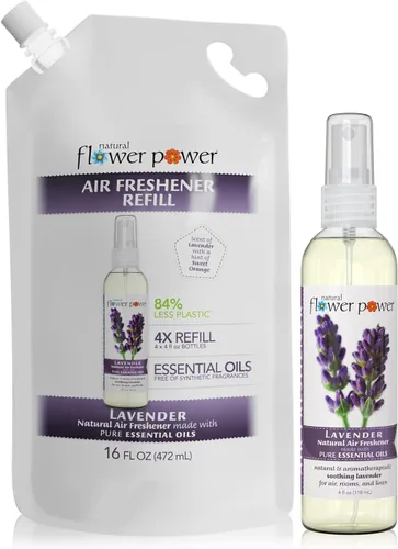 Miniatura 12 de Ambientador en aerosol Natural Flower Power - Eliminador de olores con aceites esenciales - Para el hogar, el auto y la tela - Sin crueldad y vegano