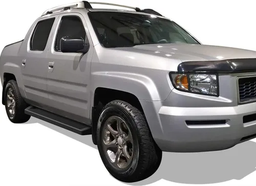 Miniatura 2 de APS Estribos negros estilo compatible con Honda Ridgeline 2006-2014 Crew Cab (barras nerf barras laterales escalones laterales)