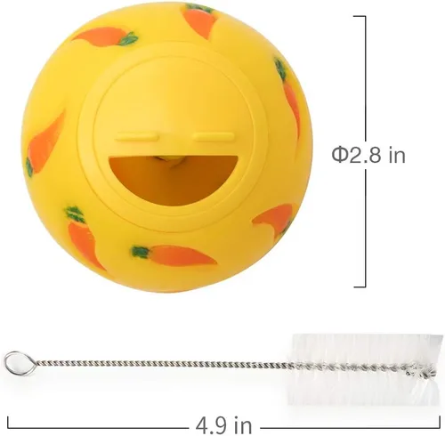 Miniatura 5 de Niteangel Bola de golosina, bola de aperitivo para conejillos de indias, conejos, erizos y otras mascotas pequeñas (pequeña, azul)