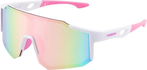 Miniatura 14 de FEISEDY Gafas de sol deportivas para hombres, mujeres y adolescentes - Béisbol, ciclismo, ciclismo UV400 protección B2388 008-negro rosa