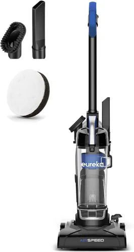 Eureka NEU10AE5 Potente aspiradora vertical sin bolsa para alfombras y pisos, aspiradora ultraligera AirSpeed, con filtro de repuesto, color azul