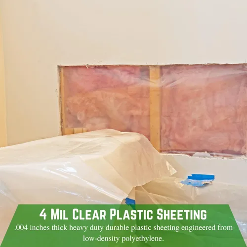 Miniatura 3 de Farm Plastic Supply - Lámina de plástico transparente - 4 mil - (3' x 200') - Lámina de plástico gruesa, película de polietileno resistente, tela